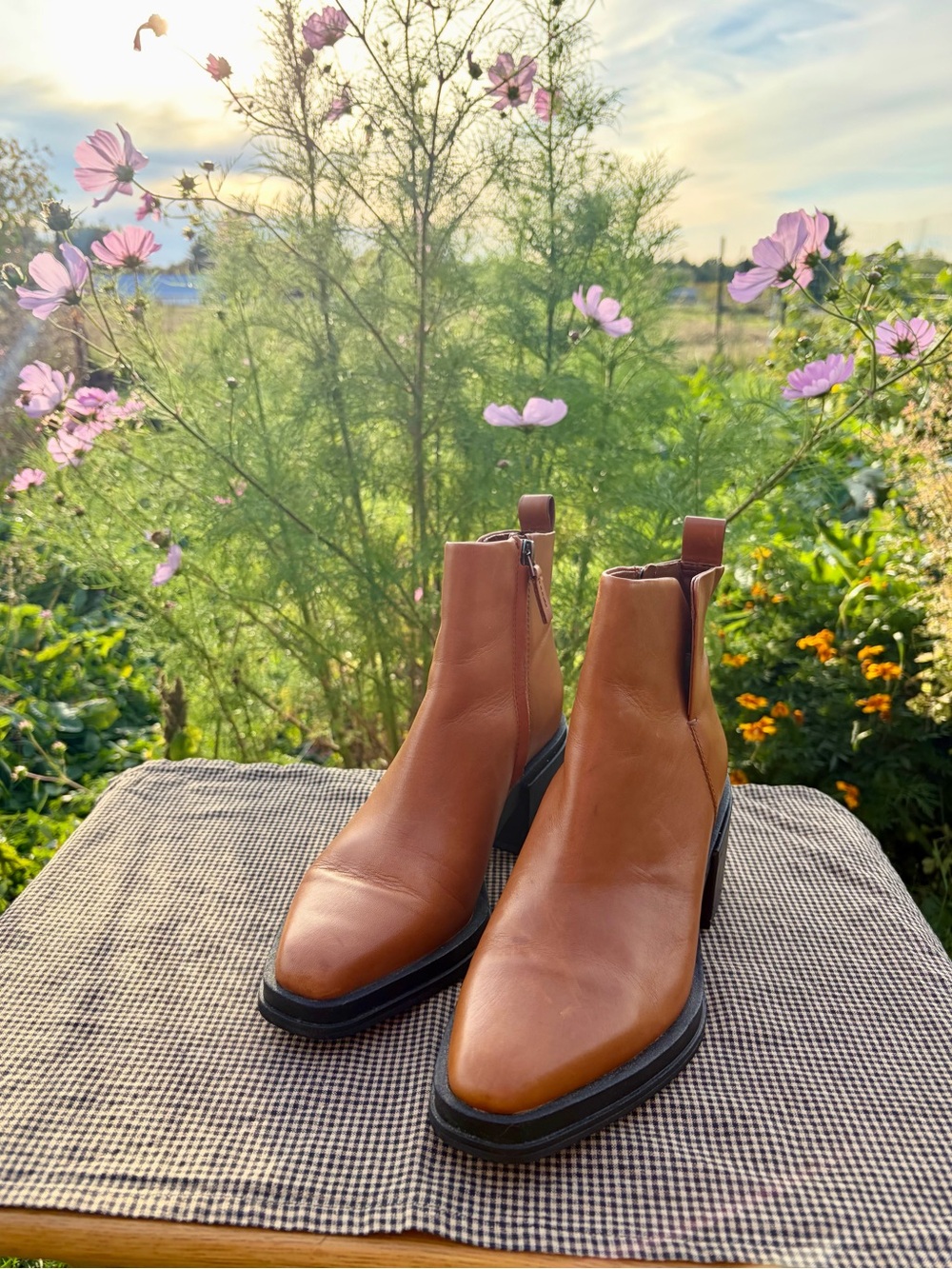 Franco Sarto Dalden Leather Ankle Boots — Size 8M — Gently Used